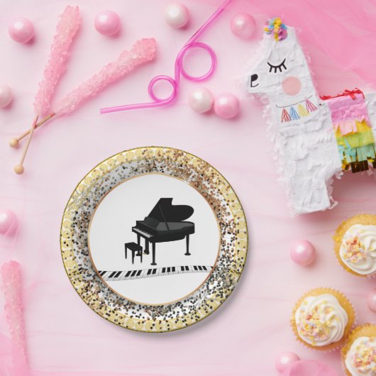 Klaviersymboldesign Pappteller (Party)