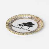 Klaviersymboldesign Pappteller (Schrägansicht)