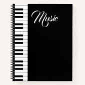 Klaviertastatur 8.5" x 11" SpiralNotebook Notizblock (Vorderseite)