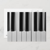 Klaviertastatur Benutzerdefinierte Postkarte (Vorne/Hinten)