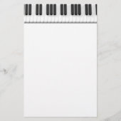 Klaviertastatur Briefpapier (Vorderseite)