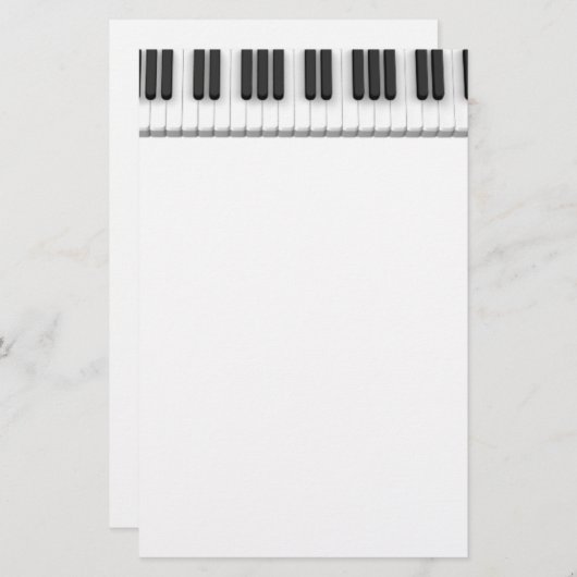 Klaviertastatur Briefpapier (Vorne/Hinten)