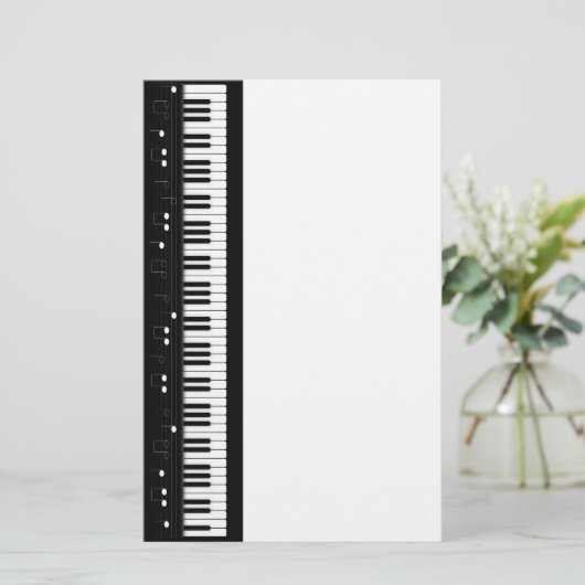 Klaviertastatur Briefpapier (Stehend Vorderseite)
