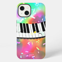 Klaviertastatur buntes Musikthema, iPhone 13 Hülle