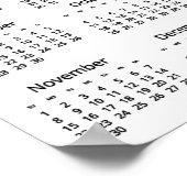 Klaviertastatur-Design 2026 Wandkalender Poster (Ecke)