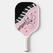 Klaviertastatur - Design Rosa Pickleball Schläger (Rückseite)