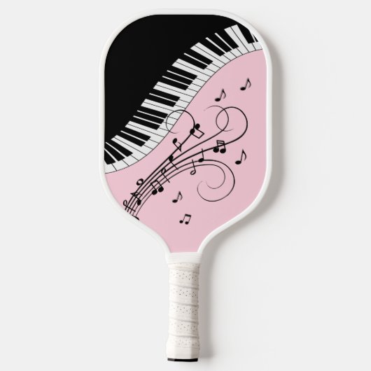 Klaviertastatur - Design Rosa Pickleball Schläger (Rückseite)
