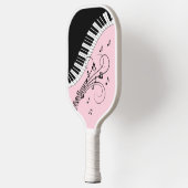 Klaviertastatur - Design Rosa Pickleball Schläger (Links)