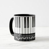 Klaviertastatur-Design-Tasse Tasse (Vorderseite Links)