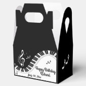 Klaviertastatur - Design von zwei Textbereichen Geschenkschachtel (Geöffnet)