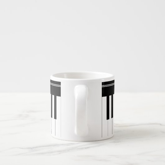 Klaviertastatur Espressotasse (Rückseite)