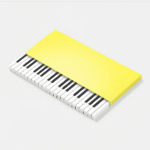Klaviertastatur fröhliche gelbe Musik Post-it Klebezettel (angewinkelt)