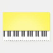 Klaviertastatur fröhliche gelbe Musik Post-it Klebezettel (Vorderseite)