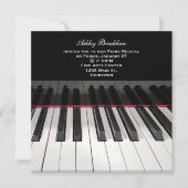 Klaviertastatur für Erwägungsgrund einladen Einladung (Vorderseite)
