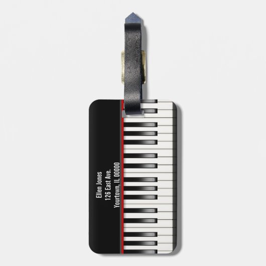 Klaviertastatur Gepäckanhänger (Rückseite vertikal)