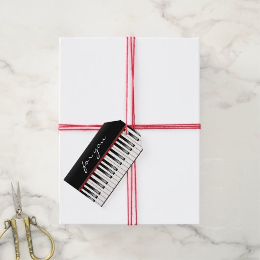 Klaviertastatur  geschenkanhänger (Mit Garn)