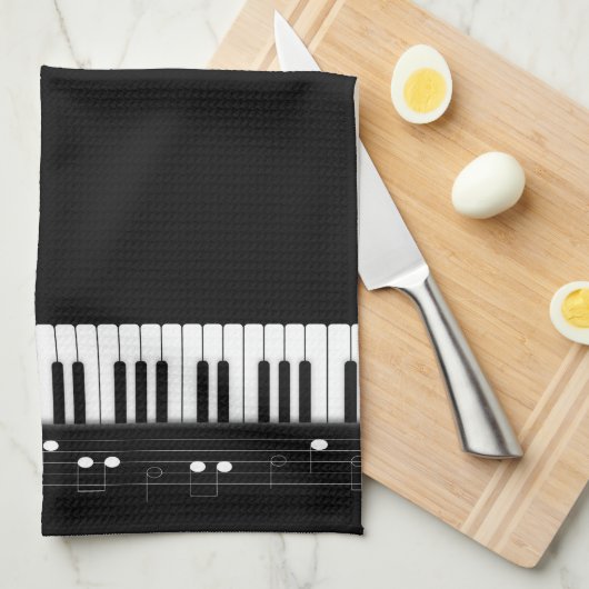 Klaviertastatur Geschirrtuch (Viertel Falte)