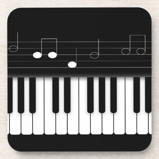 Klaviertastatur Getränkeuntersetzer (Vorderseite)