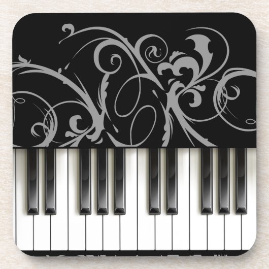 Klaviertastatur Getränkeuntersetzer (Vorderseite)