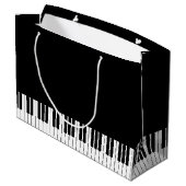 Klaviertastatur Große Geschenktasche Geschenktüte (Rückseite Schrägansicht)