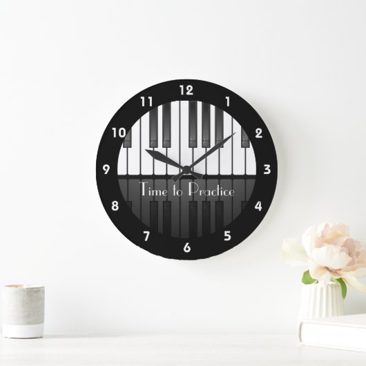Klaviertastatur Große Wanduhr (Zuhause)