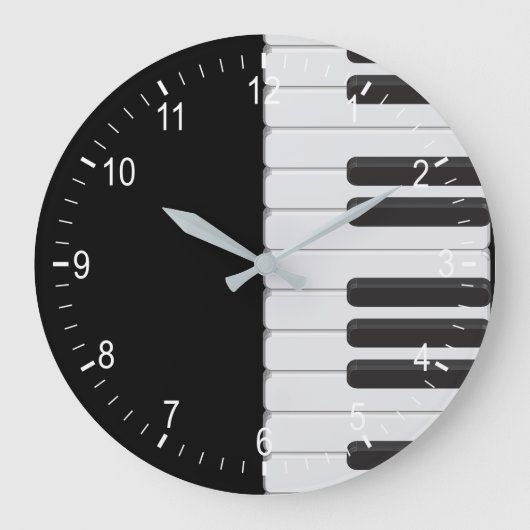 Klaviertastatur Große Wanduhr (Vorderseite)