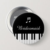 Klaviertastatur Hochzeitstastatur Bridesmaid Button (Vorne & Hinten)