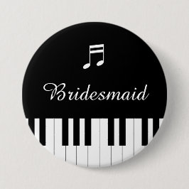 Klaviertastatur Hochzeitstastatur Bridesmaid Button
