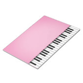 Klaviertastatur Hübsch Rosa 8.5 x 11 Musik Notizblock (angewinkelt)