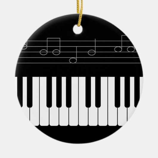 Klaviertastatur Keramikornament (Vorne)