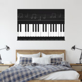 Klaviertastatur Leinwanddruck (Insitu (Schlafzimmer))