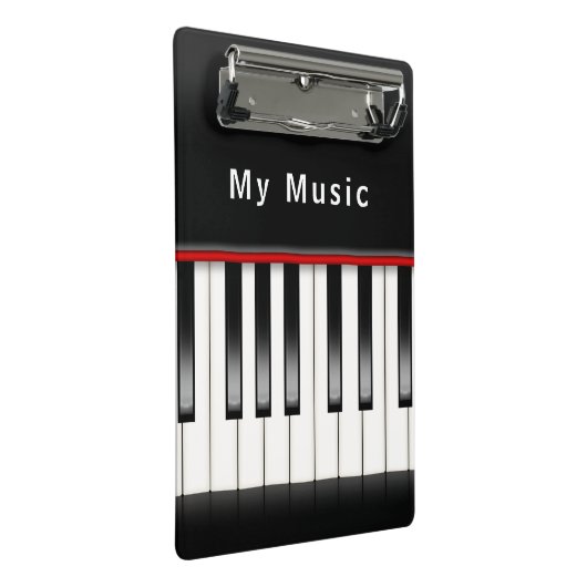 Klaviertastatur Mini Klemmbrett (Schrägansicht)