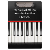 Klaviertastatur mit Anführungszeichen Klemmbrett (Vorderseite)