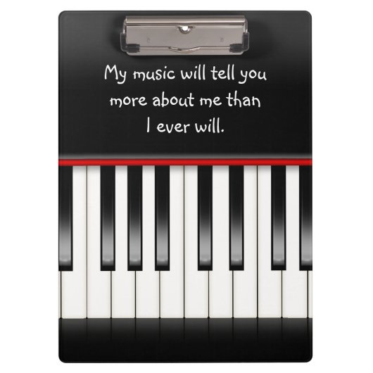 Klaviertastatur mit Anführungszeichen Klemmbrett (Vorderseite)