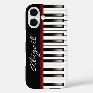 Klaviertastatur mit individuellem Namen iPhone 16 Hülle