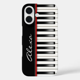 Klaviertastatur mit individuellem Namen iPhone 16 Hülle