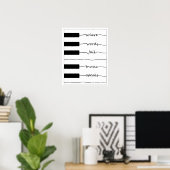 Klaviertastatur mit inspirierendem Zitat Poster (Heimbüro)