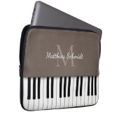 Klaviertastatur Mit Monogramm Personalisiertes Moc Laptopschutzhülle (Vorne Rechts)