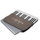 Klaviertastatur Mit Monogramm Personalisiertes Moc Laptopschutzhülle (Vorne Knopf)