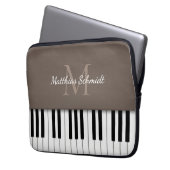 Klaviertastatur Mit Monogramm Personalisiertes Moc Laptopschutzhülle (Vorderseite Links)