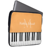 Klaviertastatur Mit Monogramm Personalisiertes Ora Laptopschutzhülle (Vorne Rechts)