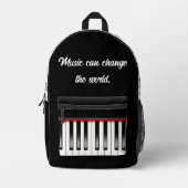 Klaviertastatur mit Musikangebot Bedruckter Rucksack (Vorderseite)
