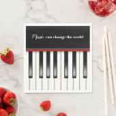 Klaviertastatur mit Musikangebot Serviette (Beispiel)