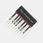 Klaviertastatur mit Musikangebot Serviette (Ecke)