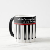 Klaviertastatur mit Musikangebot Verwandlungstasse (Vorderseite Links)