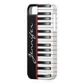 Klaviertastatur mit Name Case-Mate iPhone Hülle (Rückseite Links)