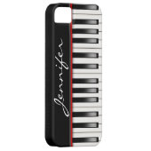 Klaviertastatur mit Name Case-Mate iPhone Hülle (Rückseite/rechts)