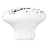 Klaviertastatur Mouse Pad Keramikknauf (Seitenansicht)