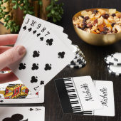 Klaviertastatur Musical Elegante Script Spielkarten (In Situ)