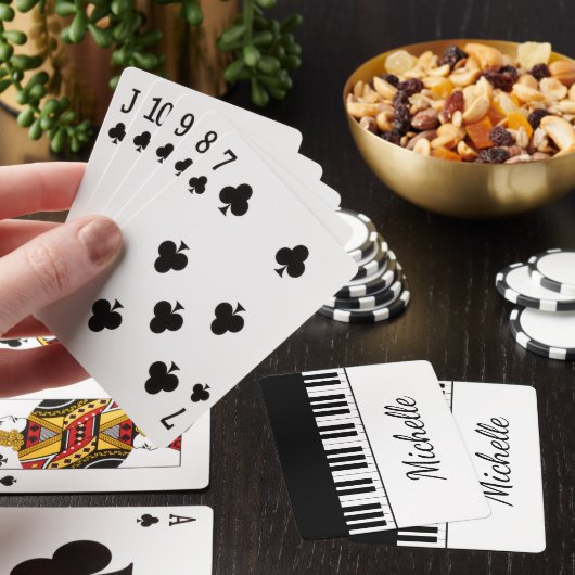 Klaviertastatur Musical Elegante Script Spielkarten (In Situ)